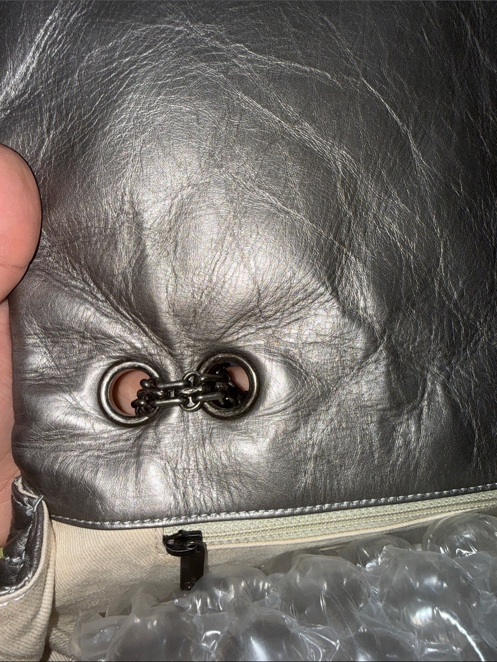 Authentic Chanel 2.55 Reissue Maxi Flap Metallic Crinkled 2011 - Picture 6 of 15